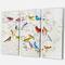 Designart - Multi-Color Bird on Tree - Modern Farmhouse Canvas Art